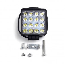 Світлодіодна квадратна фара LED (робоче світло) 48 Вт/16 діодів 6000К Широкий промінь